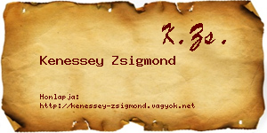 Kenessey Zsigmond névjegykártya