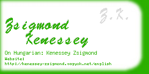 zsigmond kenessey business card